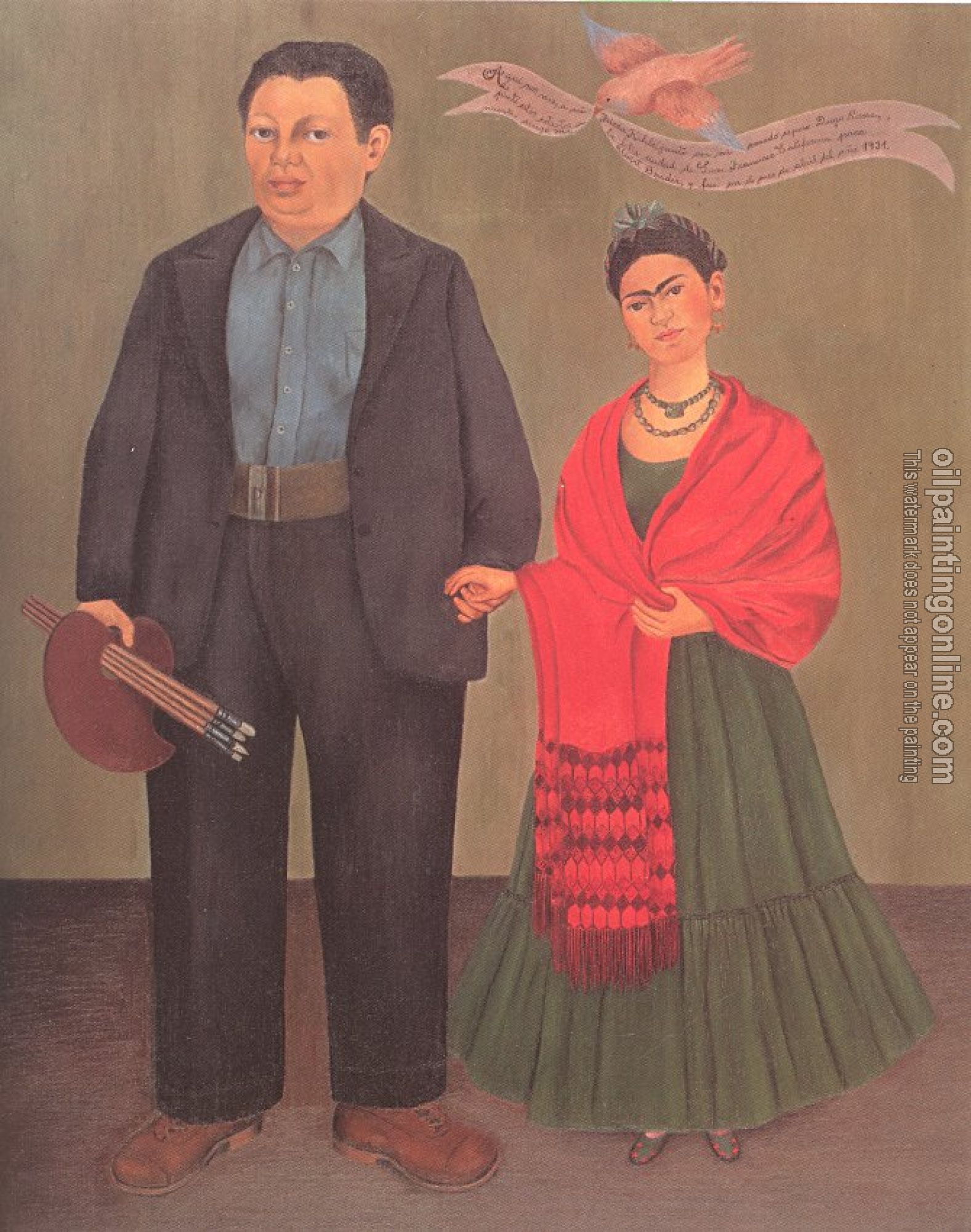 Kahlo, Frida - Oil On Canvas